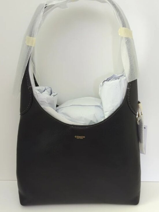 Coach Handbags - NWT Coach Brooklyn Shoulder Bag 28 Half Moon Bag CU068 Black